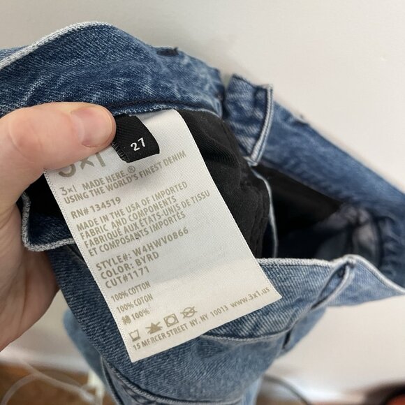 3x1 Austin Crop‎ Byrd Straight Leg Jeans Size 27 - Picture 6 of 9
